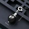 Contas redondas de ágata de cristal natural, pequenos pingentes, acessórios para pulseiras, colares, acessórios DIY, fechos universais, pingentes de bolsa