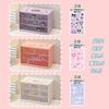 Jiugongge - Caja de almacenamiento con pegatinas de papel, cajón de escritorio, bonito joyero para mujer, pequeño estante de acabado