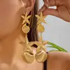 Brincos de Franja Estrela-do-Mar, Concha e Búzios Exagerados Estilo Férias Transfronteiriças Europeu e Americano Versáteis Brincos de Nicho de Alta Qualidade para Mulheres