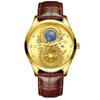Reloj Fenzun Reloj de Hombre No Mecánico Reloj de Hombre Impermeable Sol Luna Estrella Calendario Dragón Dorado Fénix Reloj de Pareja