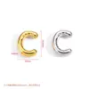 Acero Inoxidable Burbuja Lisa Gordita Colgante de 26 Letras DIY Collar Pulsera Cadena Agujero para Colgar Espaciador Cuentas Accesorios de Joyería