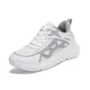 Zapatos de Malla Transpirable de Comercio Exterior para Hombre Otoño Nuevo Estilo Superficie de Malla Suela Gruesa Ultraligera Zapatos Casuales Temu Transfronterizos Zapatos Negros para Correr