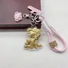 Bolsa com Folha de Ouro Pingente Corrente para Celular Pendurado Novo Chaveiro My Little Pony Decoração Loja de Transmissão ao Vivo Douyin Atacado