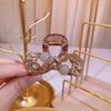 Coreano Nova Chegada 5,5 cm Meio Grab Clip Luz Luxo Moda Elegante Romântico All-Match Bloco De Doces Contas Tubarão Clipe