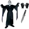 Disfraz de Halloween para Niños y Adultos Disfraz de Miedo Grito Película de Terror COS Disfraz Daga Cuchillo de Miedo Ropa