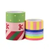 Cinta de papel kraft impresa a medida con logo y patrones coloridos, resistente al agua, autoadhesiva, fácil de rasgar, ideal para decorar y sellar cajas de regalo