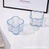 Portavelas de Vidrio con Forma de Flor de Cuatro Pétalos, Copa Pétalo, Portavelas Moderno, Copa para Aromaterapia, Copa para Velas, Portavelas para Ambiente Romántico