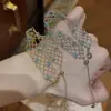 Pulsera ajustable de flor geométrica de circón, lujo ligero, alta gama, elegante, diseño único, joyería versátil para mujer