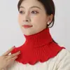 Suéter de Lana para Otoño e Invierno Cortavientos para Mujer Cuello Falso Protector de Cuello de Cuello Alto Cubierta Cálida para el Cuello Bufanda de Punto Versátil