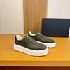 Zapatos Casuales Populares de Patchwork de Cuero Genuino, Tenis Perforados de Malla Multicolores para Hombre con Suela Gruesa para Aumentar la Altura, Suministro Directo para Exportación