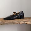 2026 Novo Estilo Francês Retrô Sapatos Femininos Mary Jane de Tira Única com Aumento de Altura, Elegantes e Versáteis para o Dia a Dia