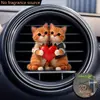 Lindo Clip de Perfume para Ventilación de Coche de Gato Gatito Acrílico Decoración de Coche Accesorio de Interior Adorno de Fragancia
