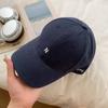 Boné de beisebol bordado com letras de estilo japonês para mulheres simples para todos os jogos de abas largas rosto de cabeça grande pequeno guarda-sol Soft Top Duck Tongue Hat