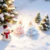 Enfeites de artesanato de Natal transfronteiriços, enfeites de menina bailarina em rede, decorações de anjo para pendurar na árvore de Natal, novos produtos
