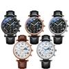 Chenxi chenxi cinturón multifuncional para hombre reloj de negocios reloj de cuarzo fase lunar estrella calendario de hora 973