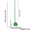 Calle. Accesorios del Día de San Patricio Cadena de Cuentas Colgante Verde Decoraciones para Fiesta de Festival Irlandés Collar con Sombrero de Trébol