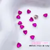 Decoraciones de Arte para Uñas con Pedrería en Forma de Corazón de Dopamina de Moda, Accesorios para Uñas, Arte para Uñas de Corazón 3D con Pedrería Apilada