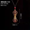 Colgante de Collar Vajra Cruzado Estilo Étnico Colgante Unisex Incrustado con Piedras Preciosas Colgante de Campana Vajra Accesorio Personalizado