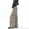 Naranja joven # Pantalones de trabajo de pierna ancha con diseño multibolsillos, que cuentan con un corte elegante y holgado que favorece y es versátil, y un corte recto