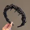 Faixa de Cabeça de Bolinhas de Alta Qualidade para Mulheres, Novo Estilo 2025, Faixa de Cabelo, Faixa para Lavar o Rosto com Coroa Alta, Grampo de Cabelo, Acessório de Cabelo