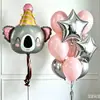 Chapéus de Festa Fofos Mais Vendidos no Exterior, Balões de Animais, Estrelas de Látex Macaron, Decorações para Fotos de Aniversário Infantil