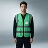 Coletes refletivos para canteiros de obras, projetos de construção chineses, roupas refletivas de segurança, impressão de logotipo personalizado, uniformes de trabalho
