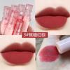 Kakashow Brillo de Labios Oso Burbuja Mate Mate Terciopelo Labial Brillo de Labios Barro Deseo Puro Blanqueador No Se Pega Fácilmente a la Taza Brillo de Labios
