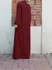 Fábrica de Origen Aliexpress Moda Femenina Transfronteriza Cárdigan con Cuello Alto y Bolsillos Mangas Abullonadas Vestido Verde
