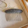 Peine para Flequillo de Lana Vintage Pasador para el Cabello para Mujer Otoño e Invierno Pinza para el Cabello de Princesa en la Frente Herramienta para Ordenar el Cabello en la Parte Posterior de la Cabeza