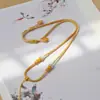 Cuerda de Collar de Alta Gama Tejida a Mano de Ocho Hilos para Hombres y Mujeres, Cuerda para Colgante, Tarjeta de Buda, Thangka, Cera de Abeja, Cordón de Alta Calidad, Nuevo Estilo Chino