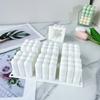 Molde de Silicona de Cubo de 6 Enlaces para Velas Aromáticas de Bola Mágica DIY, Molde Casero DIY para Pastel, Mousse, Chocolate