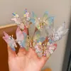 Grampo de Cabelo Borboleta com Strass, Presilha Móvel, Lindo Acessório de Cabelo Infantil de Luxo, Decoração de Pérolas