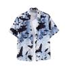 Moda de Verano Estilo Hawaiano de Playa Camisa Floral de Manga Corta para Hombre Talla Extra Camisa Fresca de Seda de Hielo con Sal Ropa de Hombre