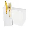 Cubiertos de Bolsillo Plegables Desechables de Papel con Impresión de Logo, Servilleta de Papel Libre de Polvo para Banquetes de Hotel, Más Vendido en Amazon