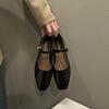 Zapatos coreanos chic de una sola capa para mujer 2024 primavera y otoño Dongdaemun retro extremadamente simples combinan con todo zapatos de palabra Mary Jane