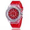 Relógio de pulso luminoso com strass LED, estilo Harajuku, tendência da moda coreana, para homens e mulheres, estudantes, casal, de gelatina, com ponteiro de quartzo