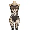 Lencería sexy de comercio exterior transfronterizo, lencería negra de seda con pedrería, medias de rejilla, body de malla hueco brillante con pedrería, atuendo para el Festival Qixi