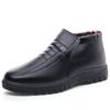 Zapatos de Invierno Cálidos de Cuero y Algodón para Hombre con Forro Polar Grueso Zapatos Casuales para Adultos Mayores Zapatos de Algodón para Hombre Zapatos de Algodón para Hombre para Adultos Mayores Estilo para Hombre