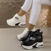 Nuevas Zapatillas Casuales de Plataforma con Suela Gruesa y Punta Redonda para Mujer, Temporada Primavera y Otoño 2026, con Velcro y Aumento de Altura Oculto
