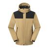 Chaqueta de Algodón Plumón Tres en Uno con Logo, Ropa de Trabajo Desmontable Cortavientos e Impermeable, Gruesa y con Forro Polar para Mayor Calidez