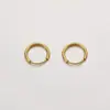 Pendientes redondos grandes pequeños lisos de oro europeos y americanos para mujer, estilo nicho, pendientes de alta calidad, simples, combinan con todo, estilo frío, moda