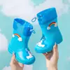 Botas de Chuva Infantis, Botas de Chuva Impermeáveis para Meninos, Botas de Água Leves Antiderrapantes para Meninas, Sapatos Aquáticos para Crianças de 2 a 10 Anos