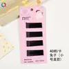 Set de Pinzas para el Cabello de Dibujos Animados Pintura Negra Mate Pinza para Flequillo Cabello 20 Pinzas de Una Palabra En Cajas Pinza Lateral Simple A33