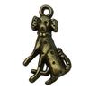 Colgante de aleación verde antigua con forma de cachorro de Amazon, accesorio para pulsera y collar.