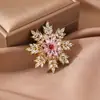 Productos Ecológicos, de Moda, de Alta Gama, Elegante y Versátil Broche de Copo de Nieve de Cristal Artificial Regalo de Navidad