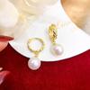 Aretes de Rombos con Perlas, Aretes de Perlas Sencillos, Únicos y Elegantes, Estilo Minimalista de Nicho, Aretes Nuevos para Mujer