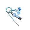 Llavero Colgante de Flor de Cerezo Dulce, Accesorio para Bolso de Niña, Llavero, Cortauñas de Dibujos Animados Tejido, Set Combinado de Limpiador de Oídos