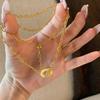 Gargantilha Retrô Francesa Colar de Margarida Luxo Leve Alto Padrão Estilo Bucci Escovado Estrela de Seis Pontas Diamante Corrente para Clavícula