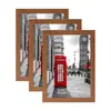 Conjunto de Porta-Retratos de Madeira Simples da Amazon para Mesa ou Parede, Conjunto Criativo Nórdico de 5 Peças