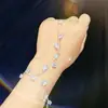 Estilo Ins Europeu e Americano Popular Pulseira de Luva Folha de Zircônia Pulseira Simples de Zircônia Microincrustada Joia Pulseira